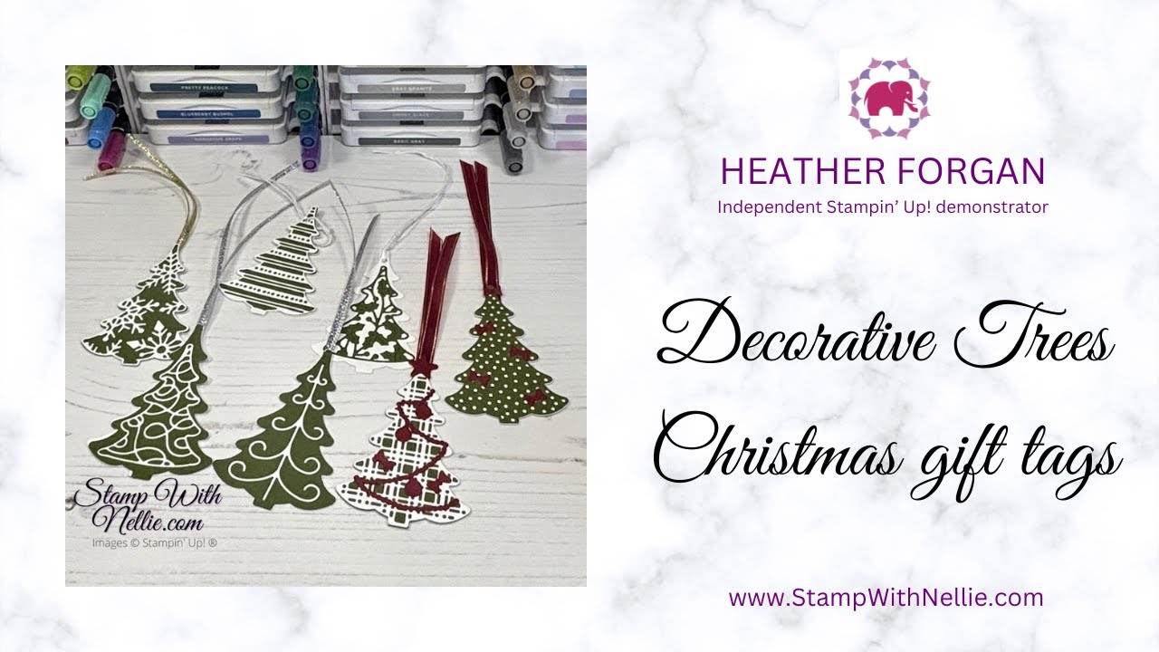 Get a Sneak Peek at Stampin' Up!'s Decorative Trees dies and how to make gift tags with them