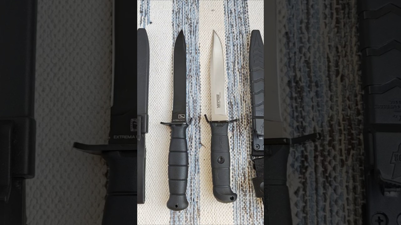 Vector knife vs. Glock 78 replica. Are there any external similarities?