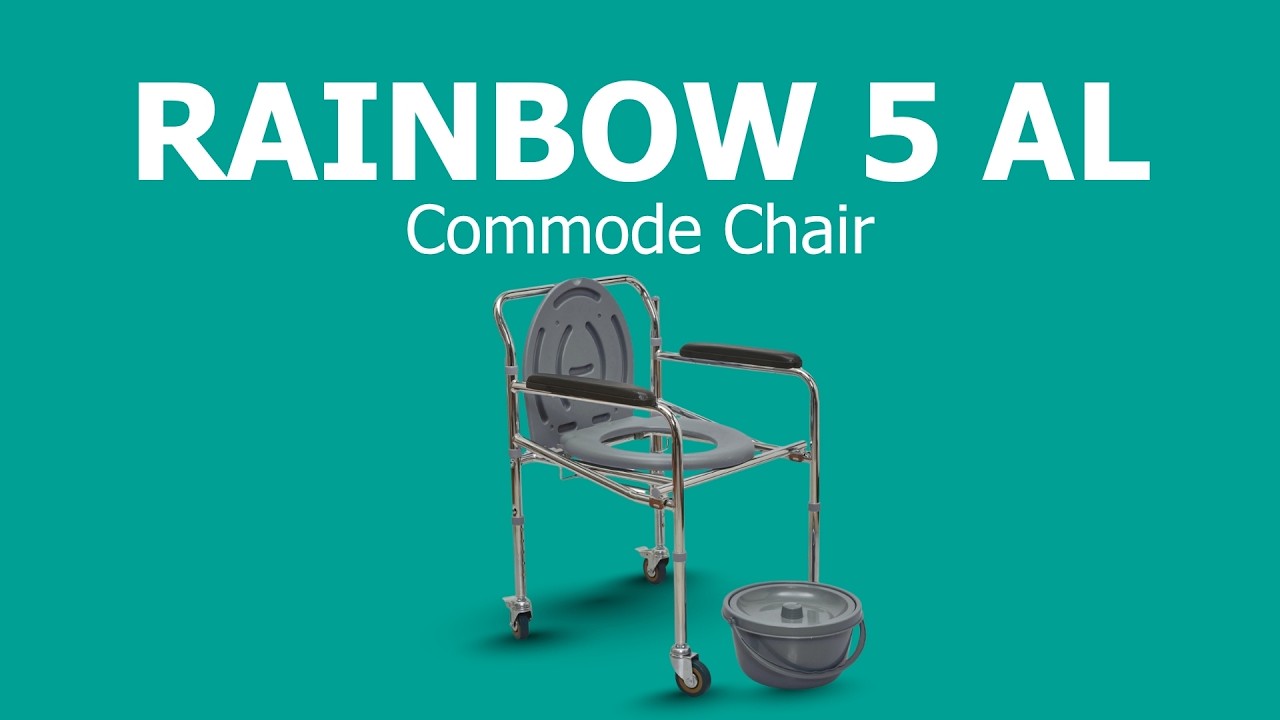 Rainbow 5Al | Adjustable Aluminium Commode Chair | Karma Silverlife