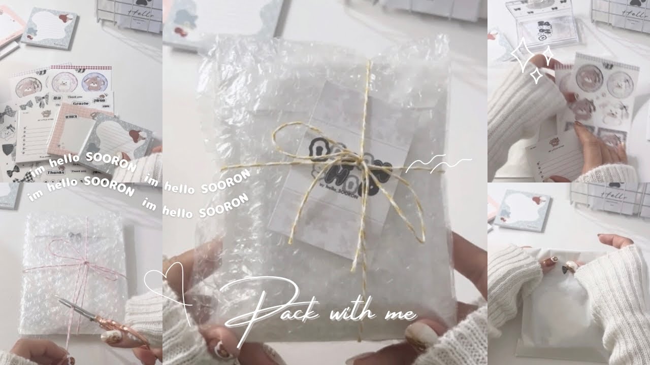 ˗ˏˋ asmr packing orders for my shop ˎˊ˗ メモ帳とステッカーを梱包する12分間｜ASMR