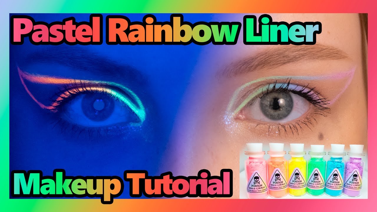 🌈Neon Pastel Rainbow Liner 🌈| Makeup Tutorial