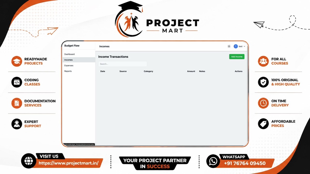 Budget Flow Management System - Features & Demo | Full Project Demo