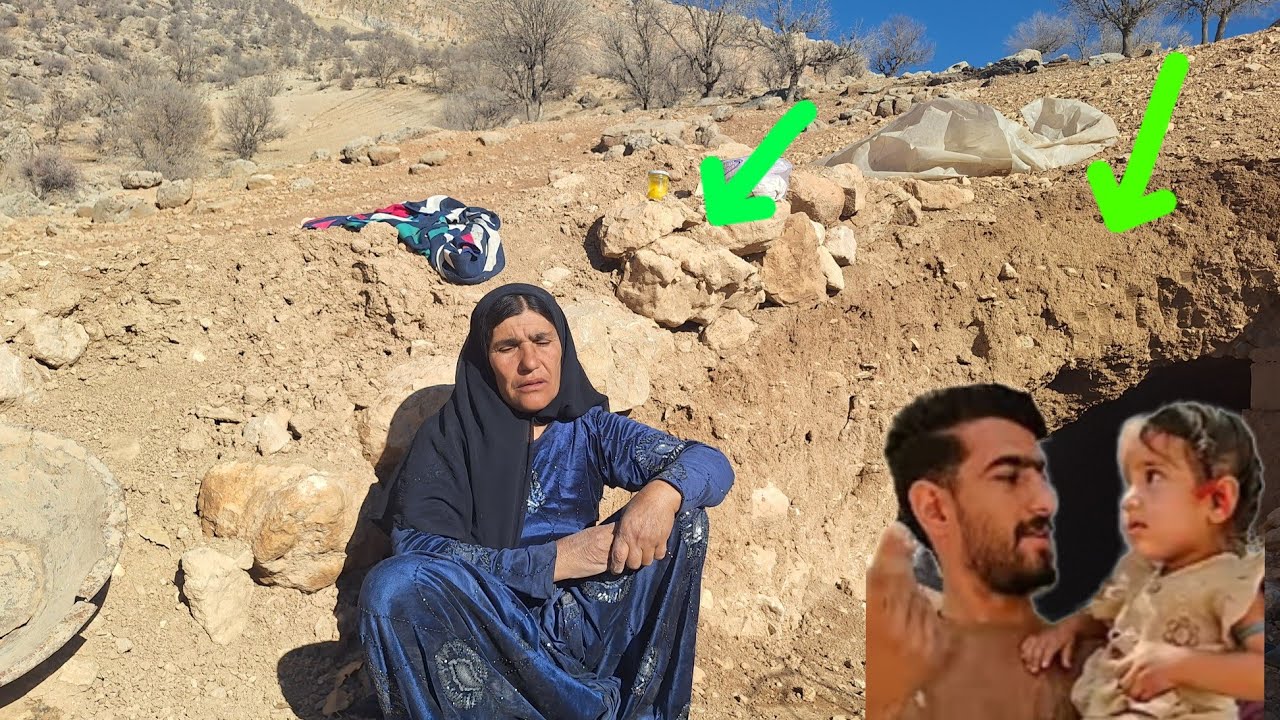 Bread is baked by Saleh's wife's mother in the mountains.
