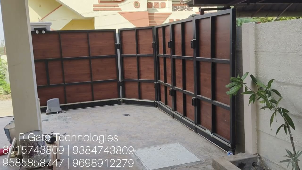 Corner Sliding Gate Automation | Folding Gate | Remote Gate | Wooden Gate |R Gate Technologies