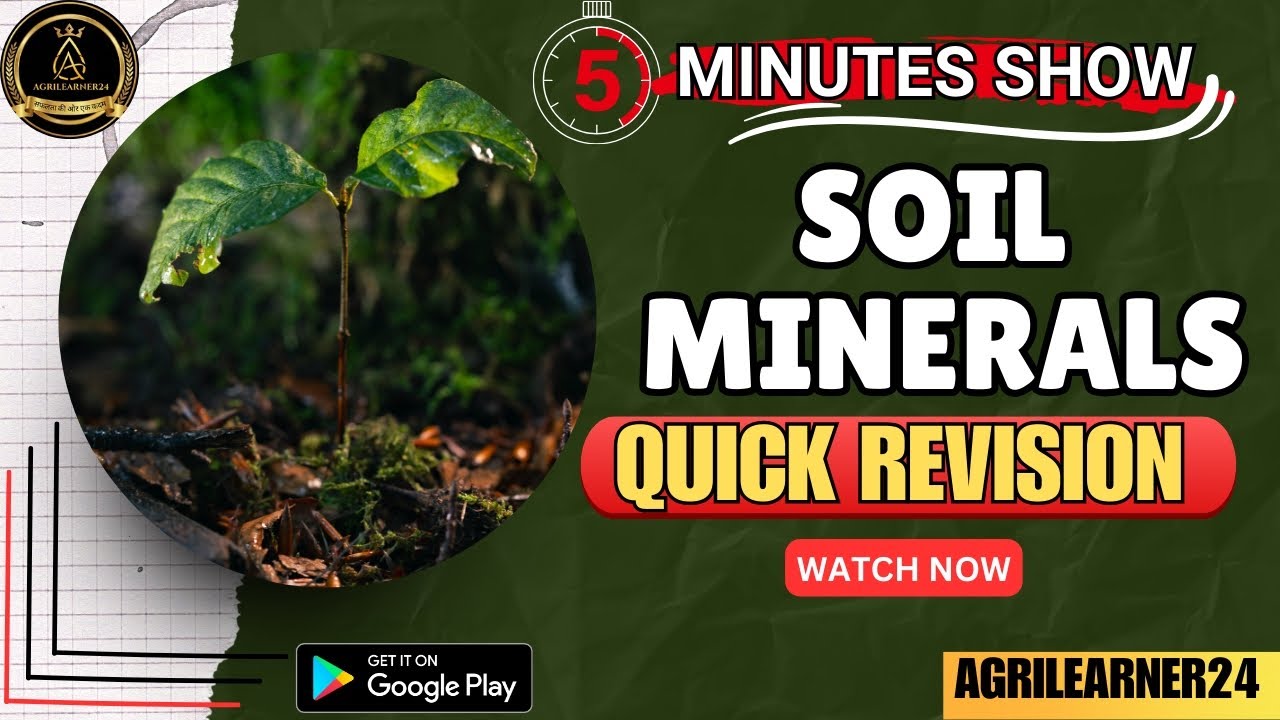 SOIL MINERALS || MOST IMPORTANT TOPIC || QUICK REVISION FOR ALL AGRICULTURAL EXAMs by sapna ma'am 