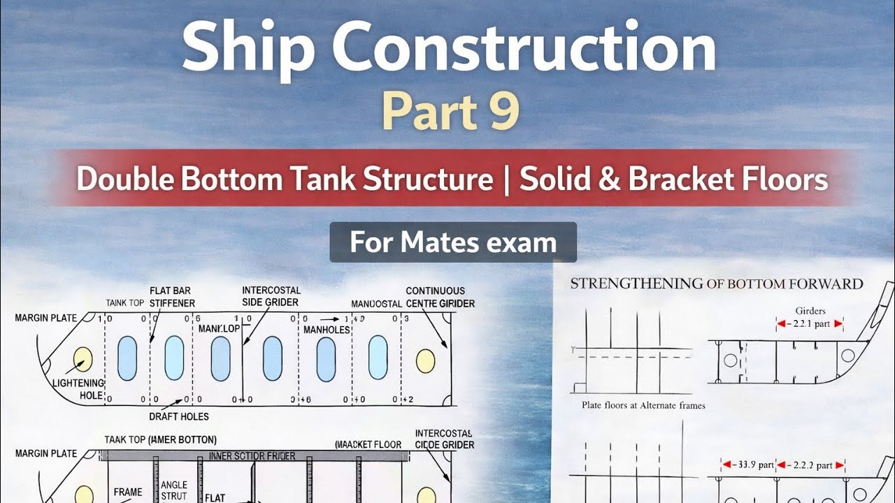 Ship Construction Part 9 | Double Bottom Tank Structure | Solid & Bracket Floors