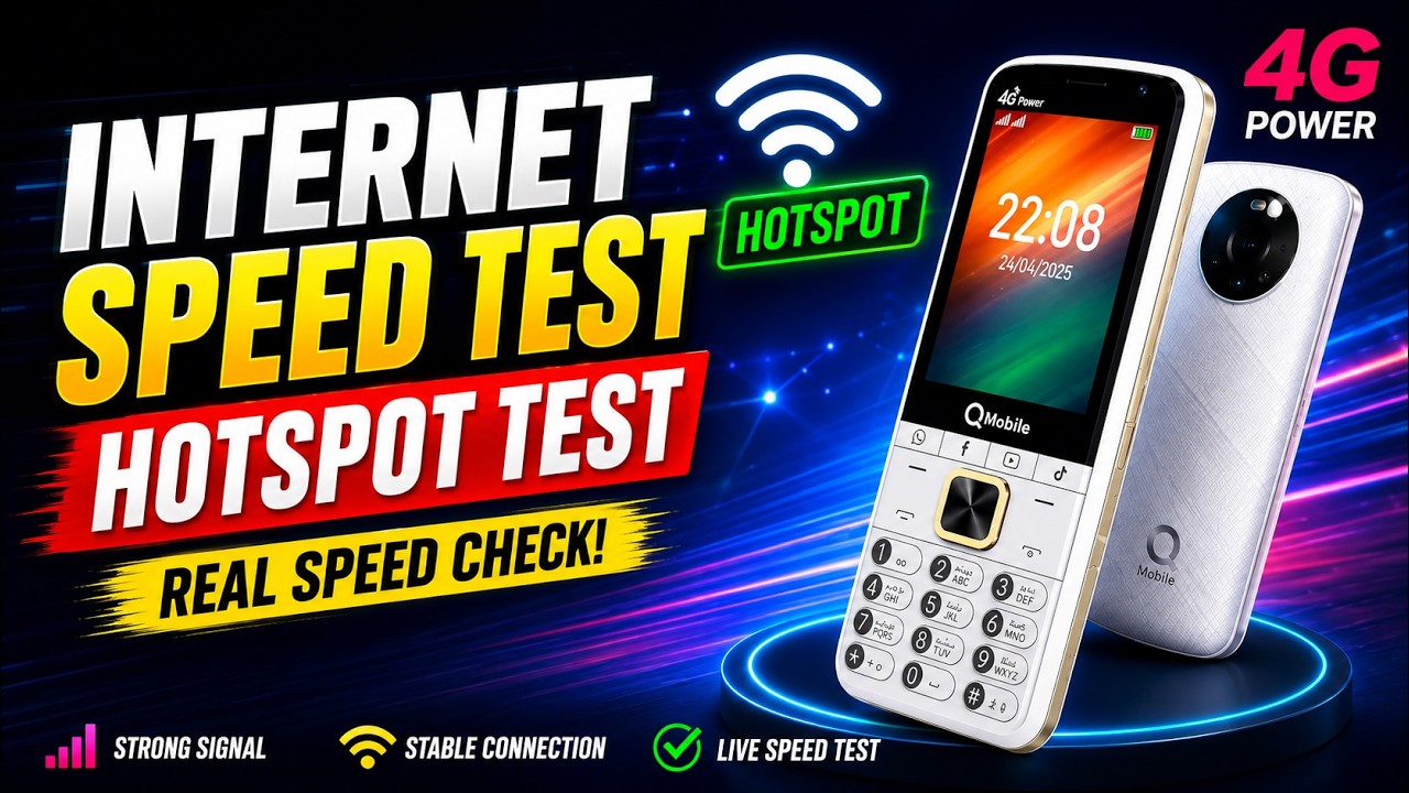 QMobile 4G Power Internet Speed Test | Hotspot Test | 4G Performance Review 2026