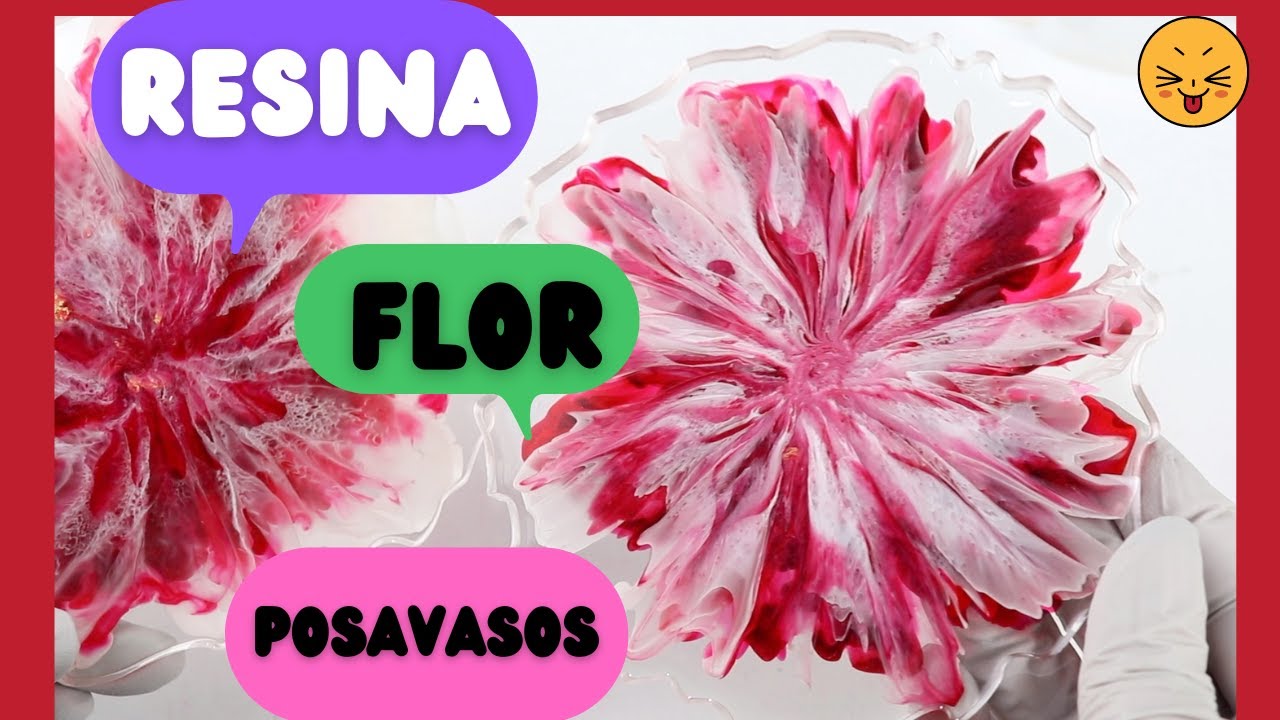 Posavasos de FLOR al frente con resina, Portavasos de resina MUY FACIL!!!