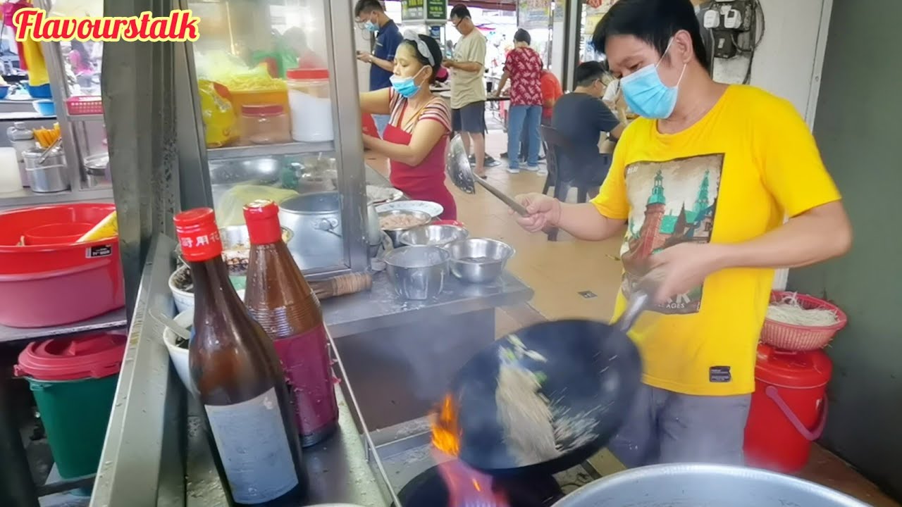 炒饭炒米粉槟城湖花园美食街 Fried Rice Noodles Penang Street Food Malaysia Reservoir Garden Hawker Arcade Walk
