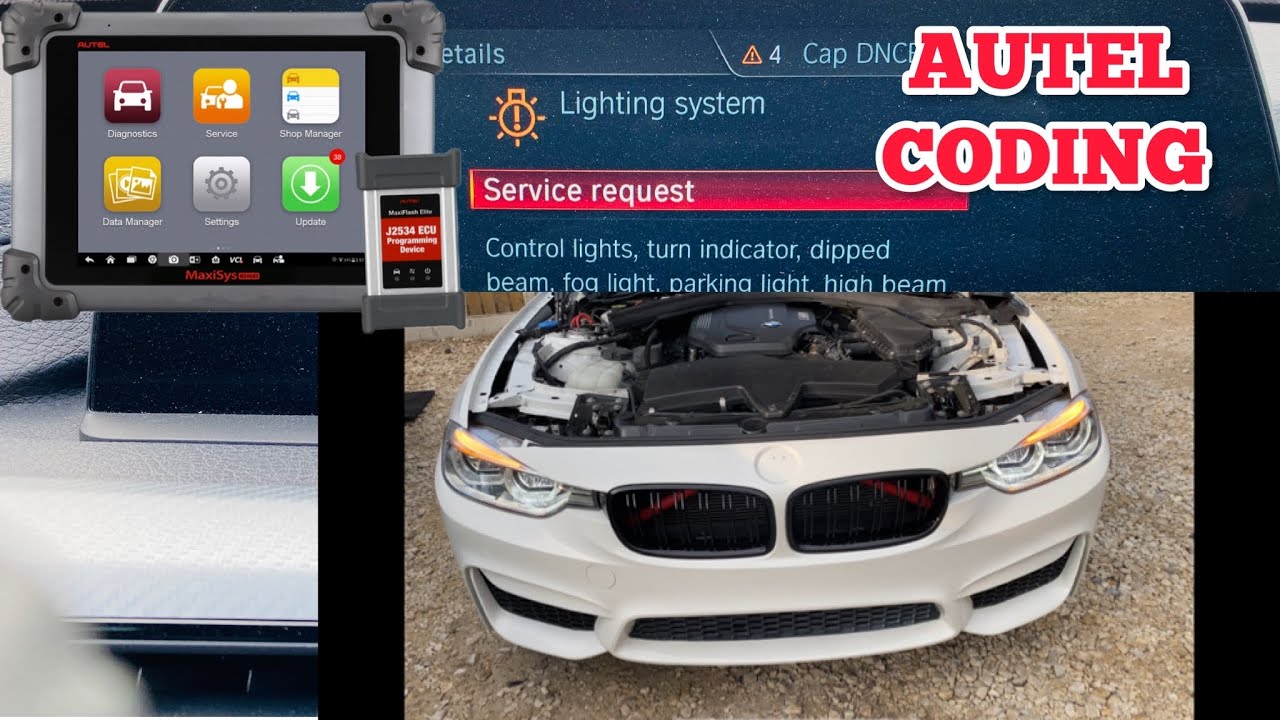 AUTEL BMW CODING HEADLIGHTS 024308 Encoding Control Unit 02430B 8041B6 8041F0 Coding Error LWR Fault