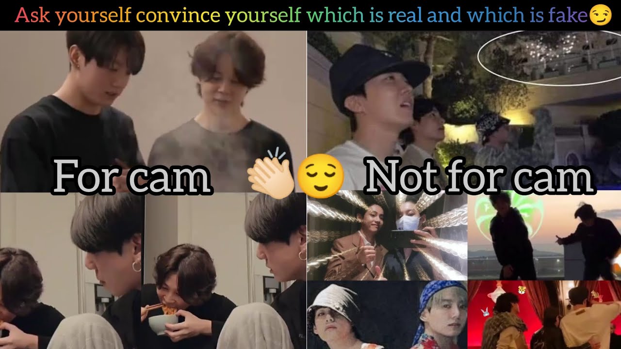 Taekook relationship is not for cameras and jikook only for cameras which one is fanservice then