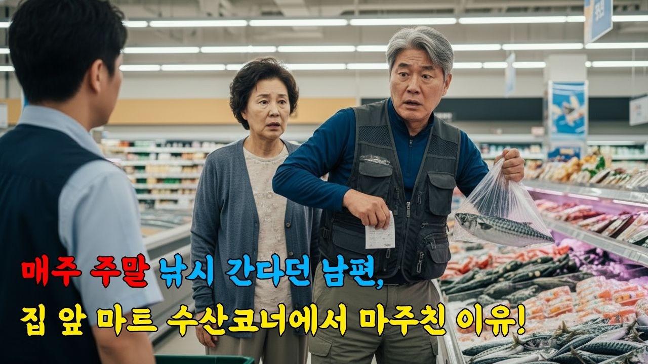 매주 주말 낚시 간다던 남편, 집 앞 마트 수산코너에서 딱 마주치는데!