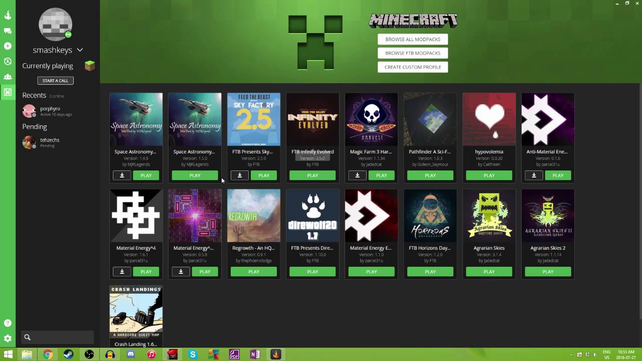 Downloading Older Modpack Versions in the Curse Launcher