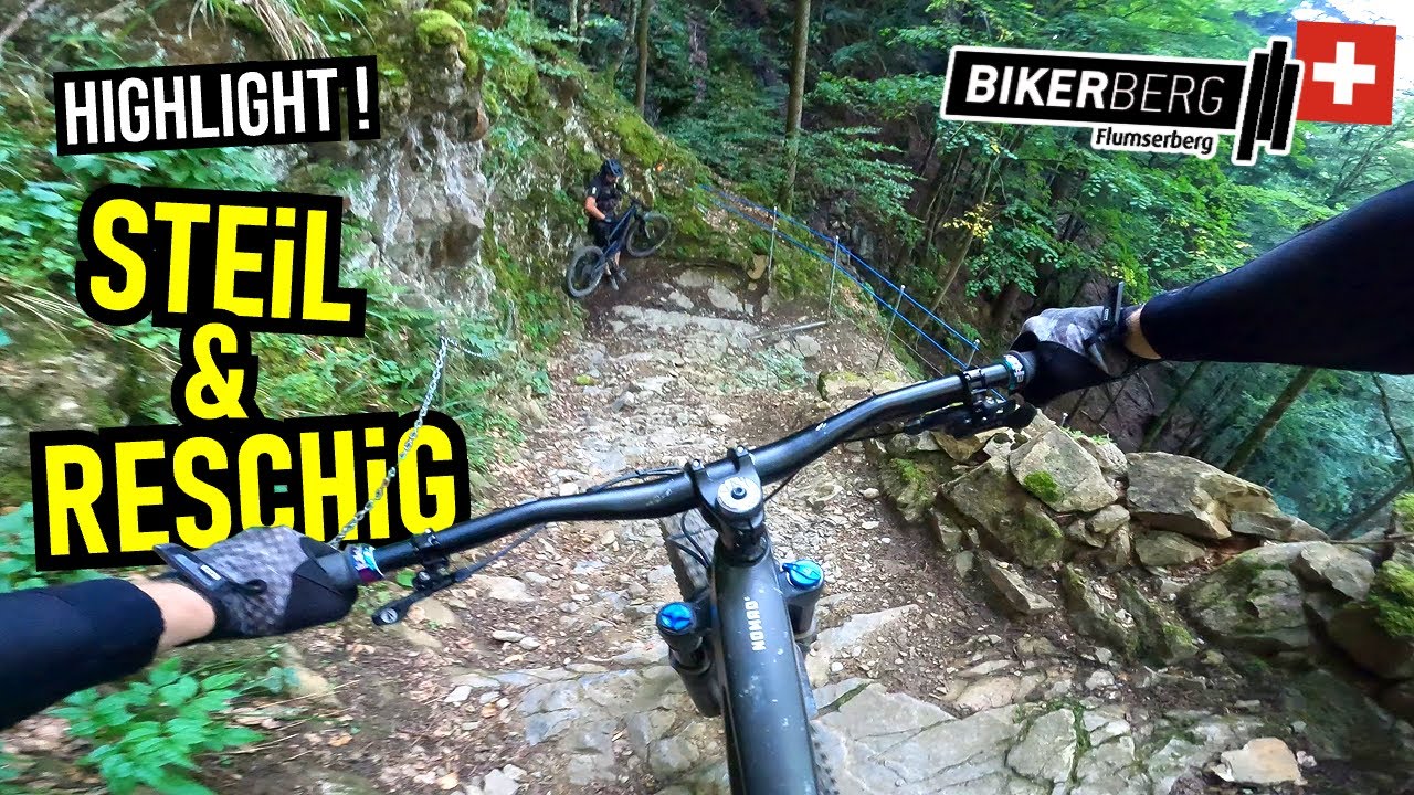 BIKERBERG FLUMSERBERG Seeabfahrt - Lake Descent ⚫ First Ride, Full Run / Mountainbike MTB Schweiz