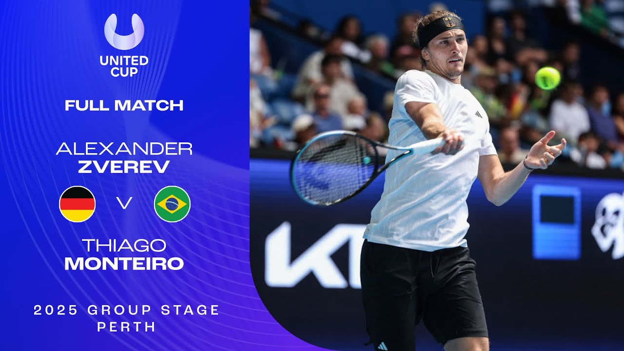 Alexander Zverev v Thiago Monteiro Full Match | United Cup 2025 Group E