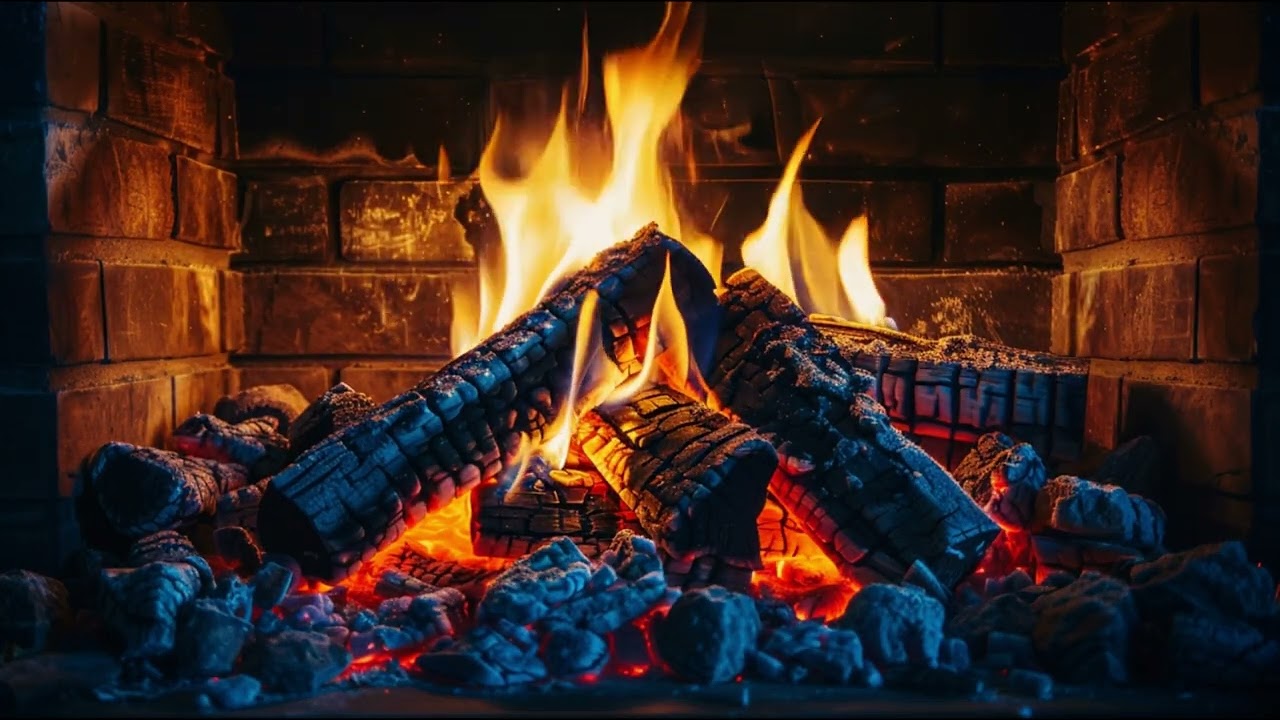4K Fireplace 🔥 Ultra HD Cozy Fire Sounds | Relax, Sleep, Study & Stress Relief