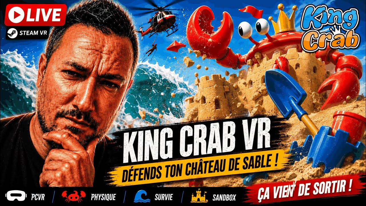 Je d&eacute;fends un ch&acirc;teau de sable en VR dans KING CRAB VR 🦀