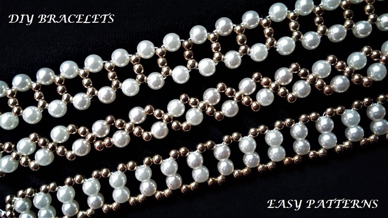 3 Beaded Bracelets-3 Beading Designs. How to make Bracelets. Easy tutorial