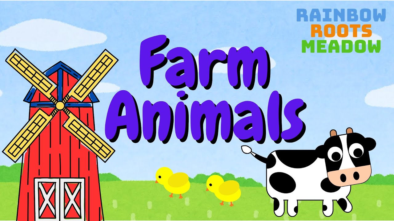 FARM ANIMALS | Interactive LEARNING | Rainbow Roots Meadow