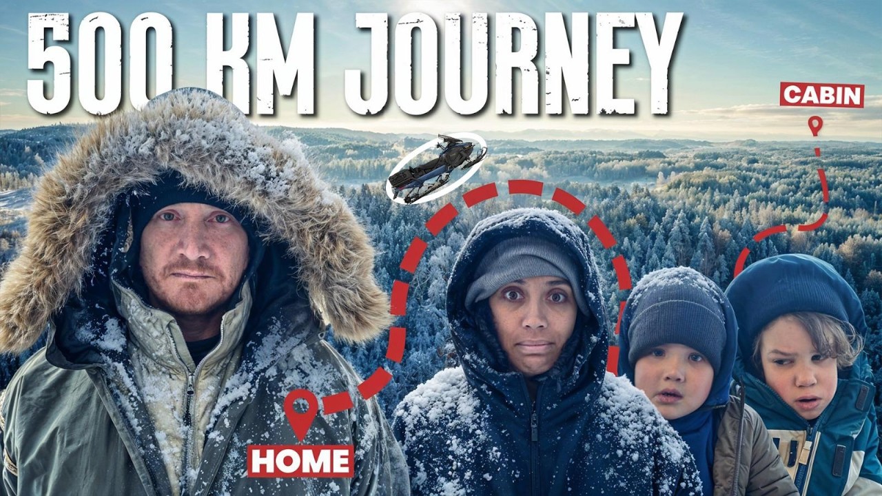 We Snowmobiled 500km From our Front Door to our Remote Off-Grid Cabin