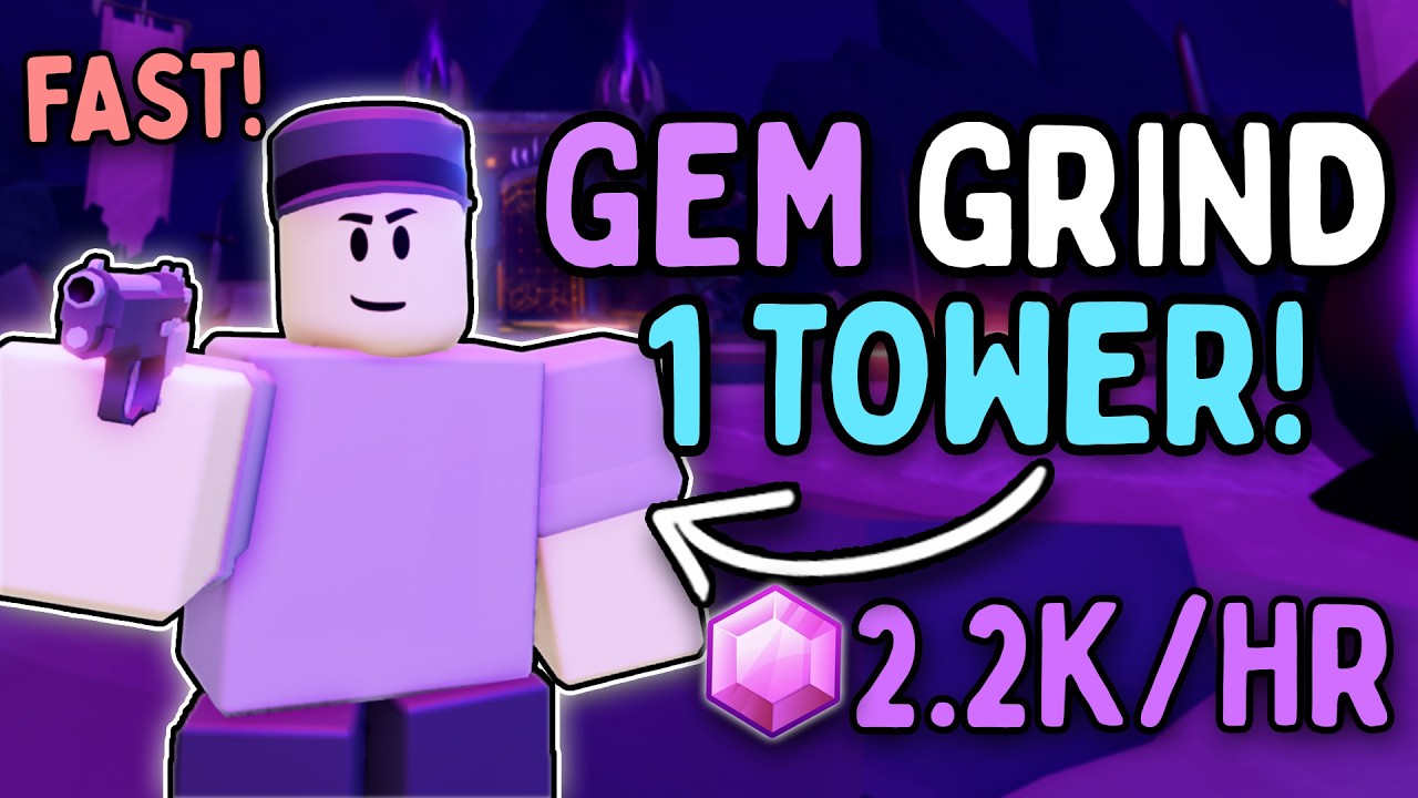 BEST Solo Gem Grinding Strategy ONLY 1 TOWER + FULL GUIDE | Roblox TDS