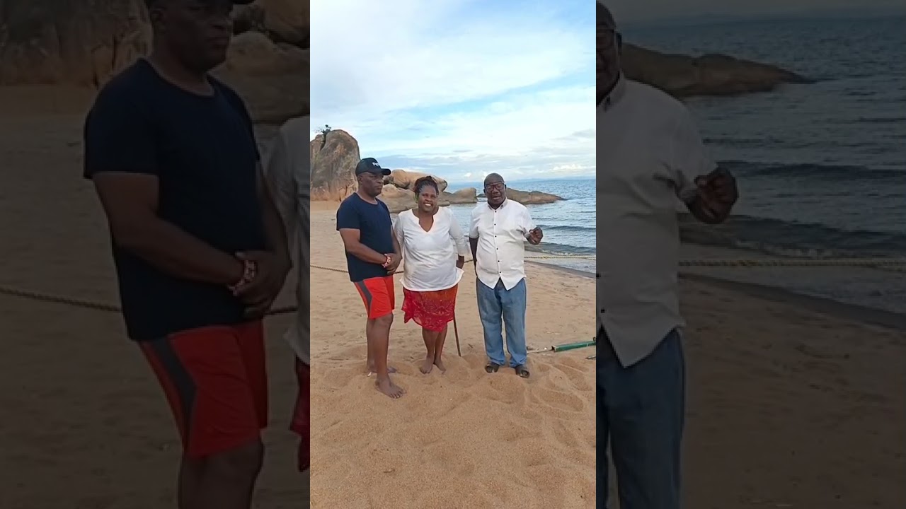 At Lake Malawi with Kenya -MALAWI team