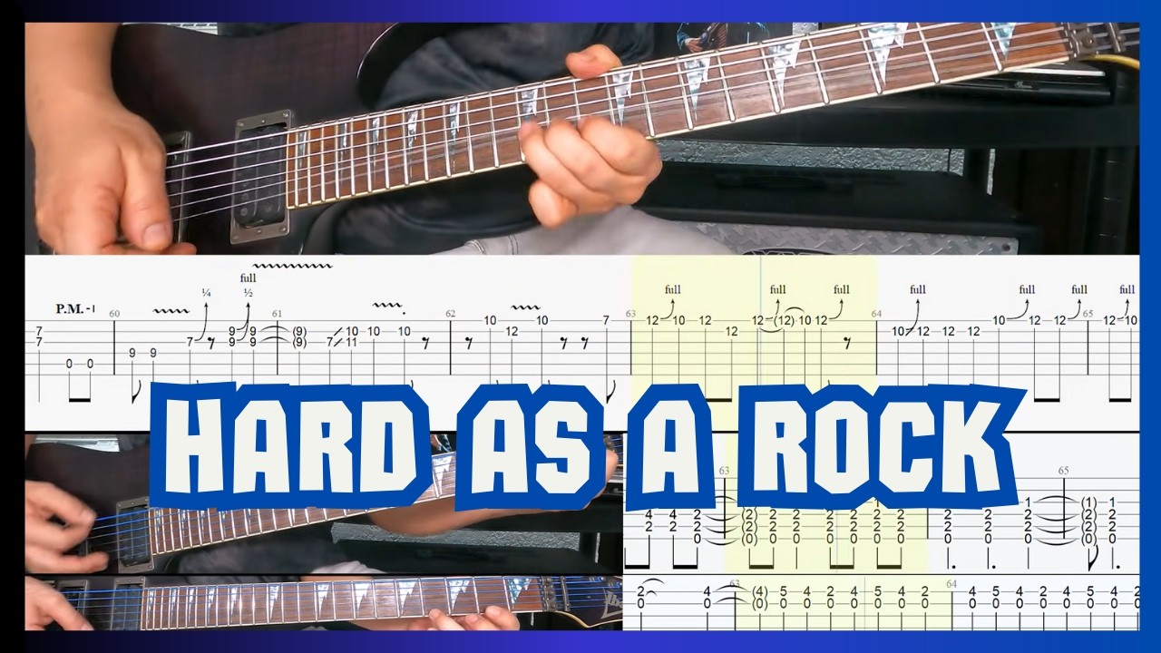 Ac/Dc - Hard As A Rock 🎚️ Guitar w/Tabs
