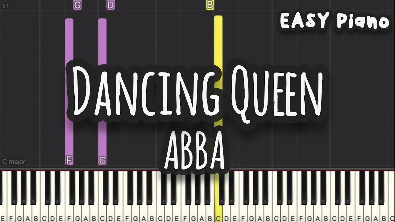 Abba - Dancing Queen (Easy Piano, Piano Tutorial) Sheet