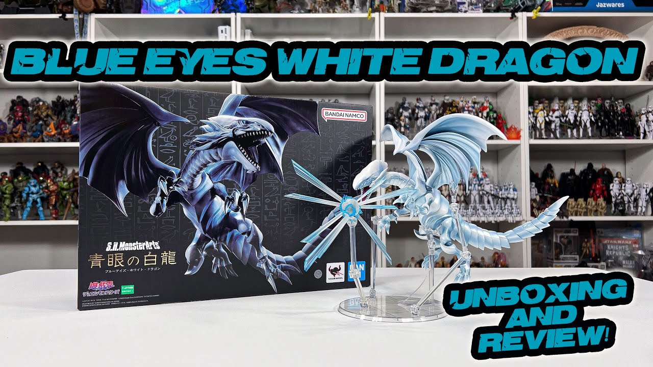 Распаковка и обзор Blue Eyes White Dragon SH Monsterarts.