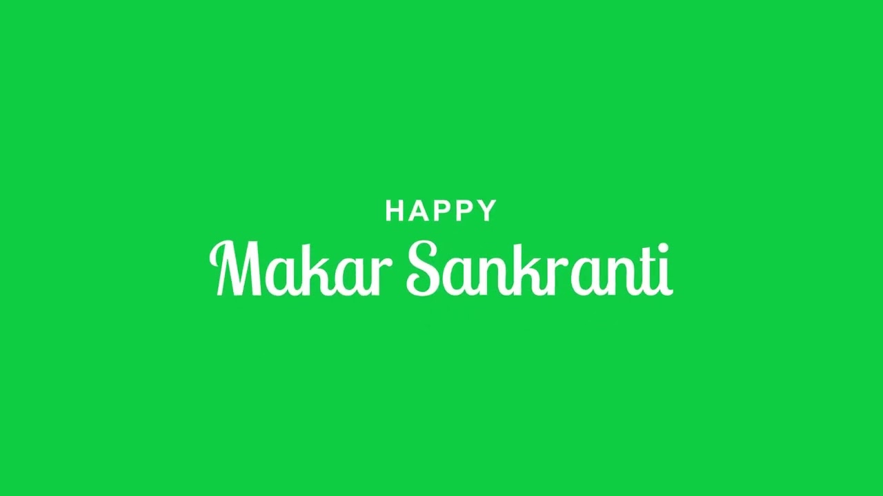 Happy Makar Sankranti Circular Border With Lanterns | Animation | Green Screen