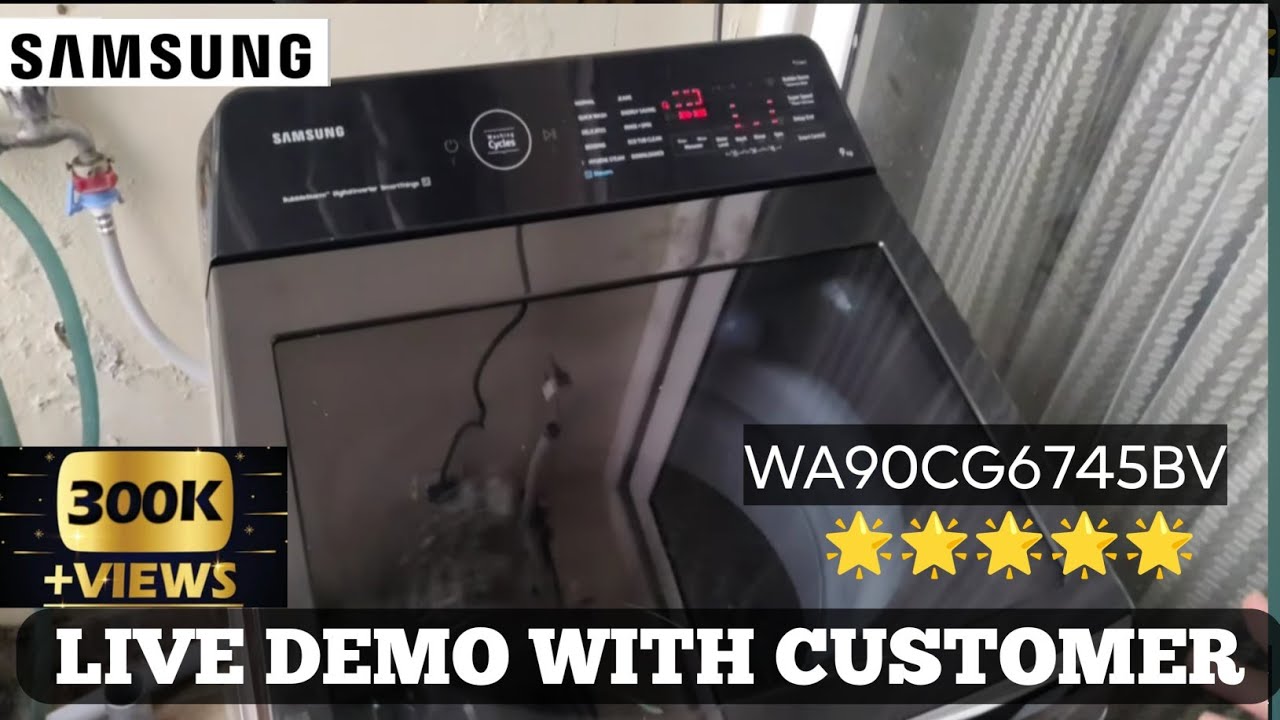 9kg Samsung fully automatic washing machine  how to use everything explain