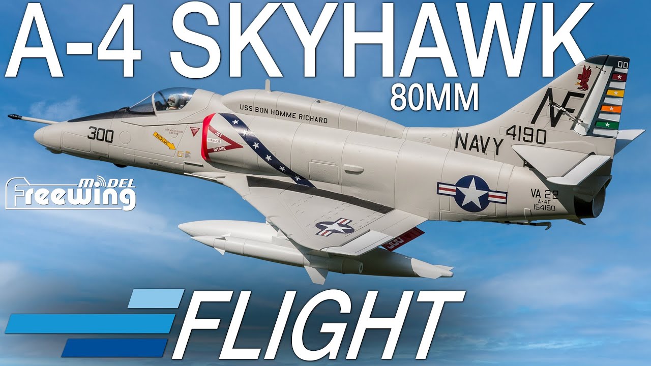 2 полета на высокопроизводительном реактивном самолете Freewing A-4 Skyhawk EDF — Motion RC
