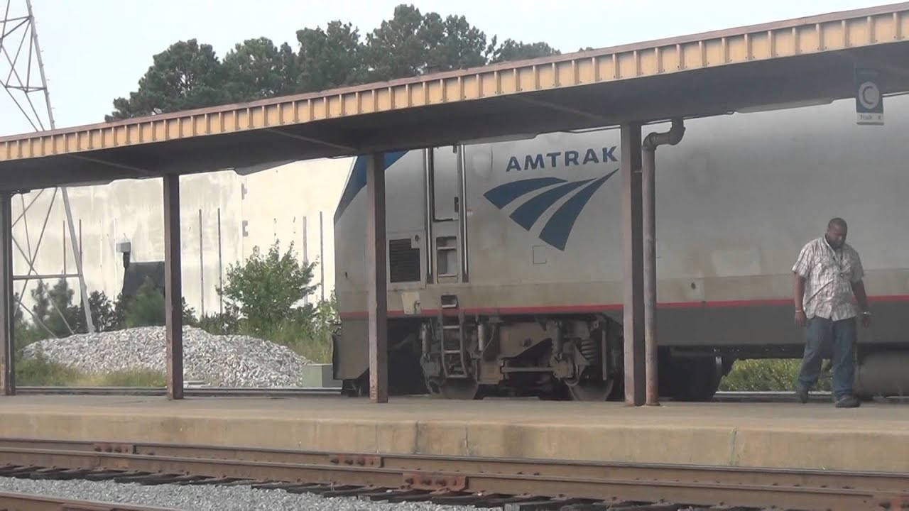 Amtrak Palmetto #90 arriving and departing Staples Mill Road Station