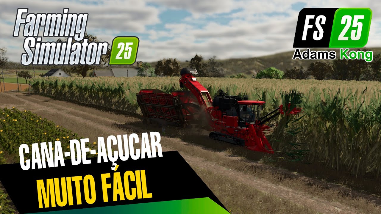 Gameplay FS25: Colhendo CANA-DE-AÇUCAR no FARMING SIMULATOR 25