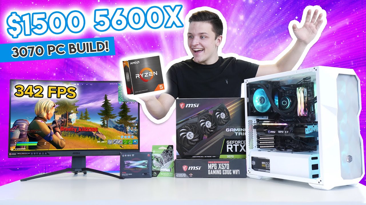 $1500 Ryzen 5600X & RTX 3070 Gaming PC Build! [Full $1500 Build Guide - 15+ Gaming Benchmarks!]