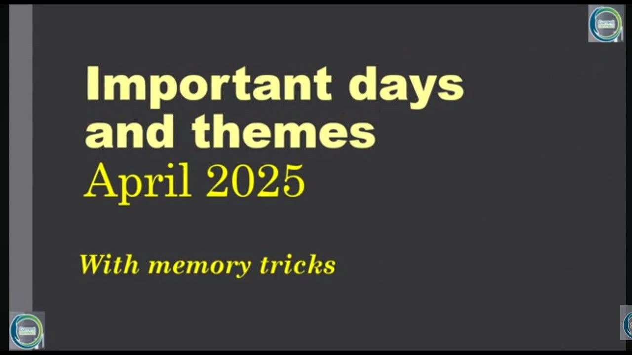 Important days and themes of APRIL 2025