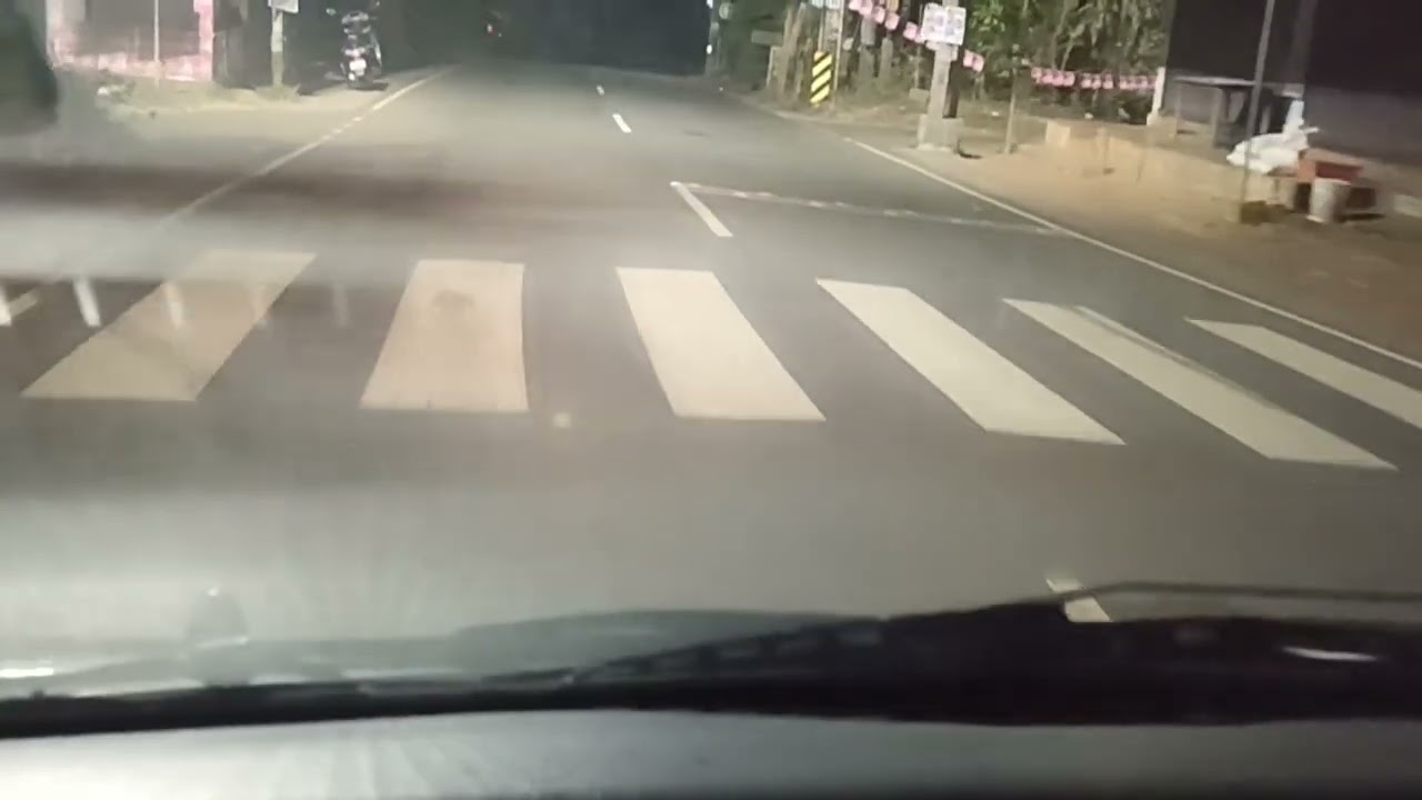 Night short Drive on interior village road