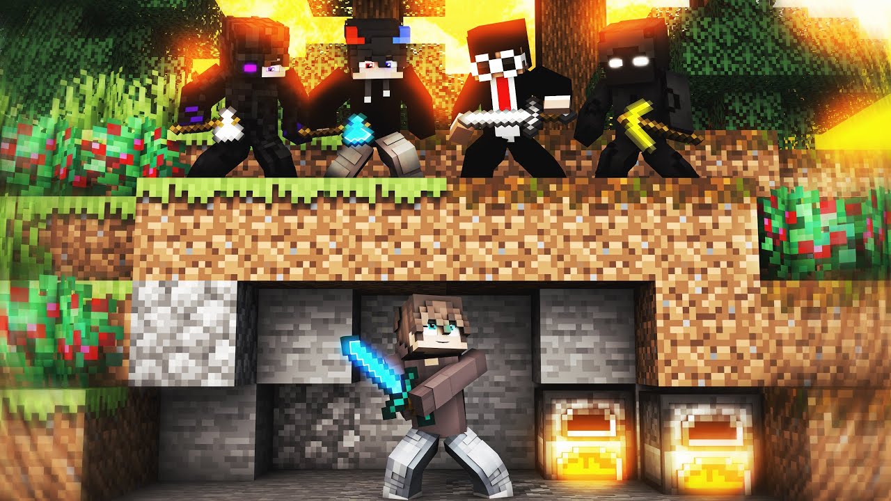 SADEK vs 4 ŁOWC&Oacute;W - WIELKI FINAŁ (minecraft manhunt)