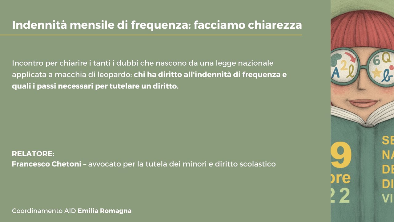 Indennità mensile di frequenza: facciamo chiarezza