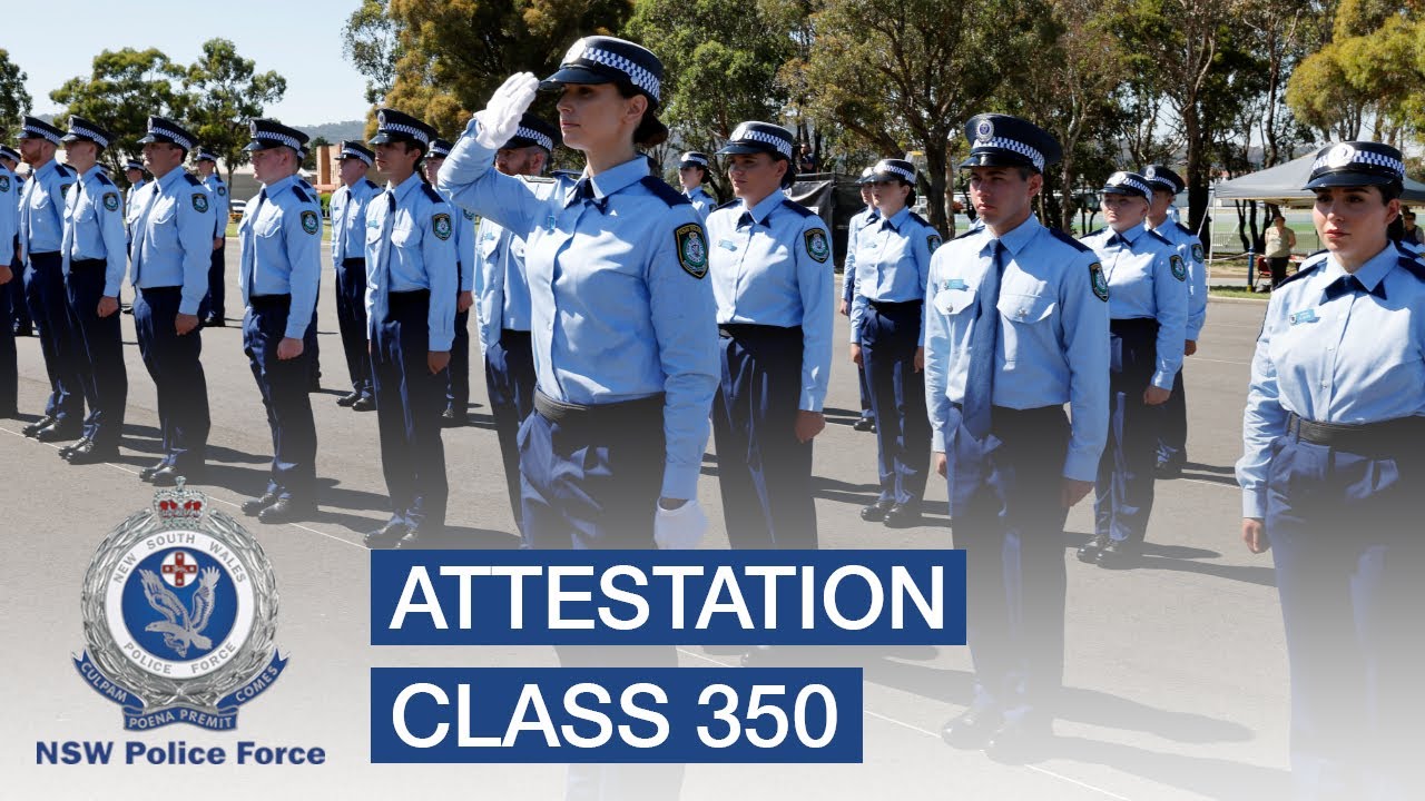 Attestation of Class 350 - NSW Police Force