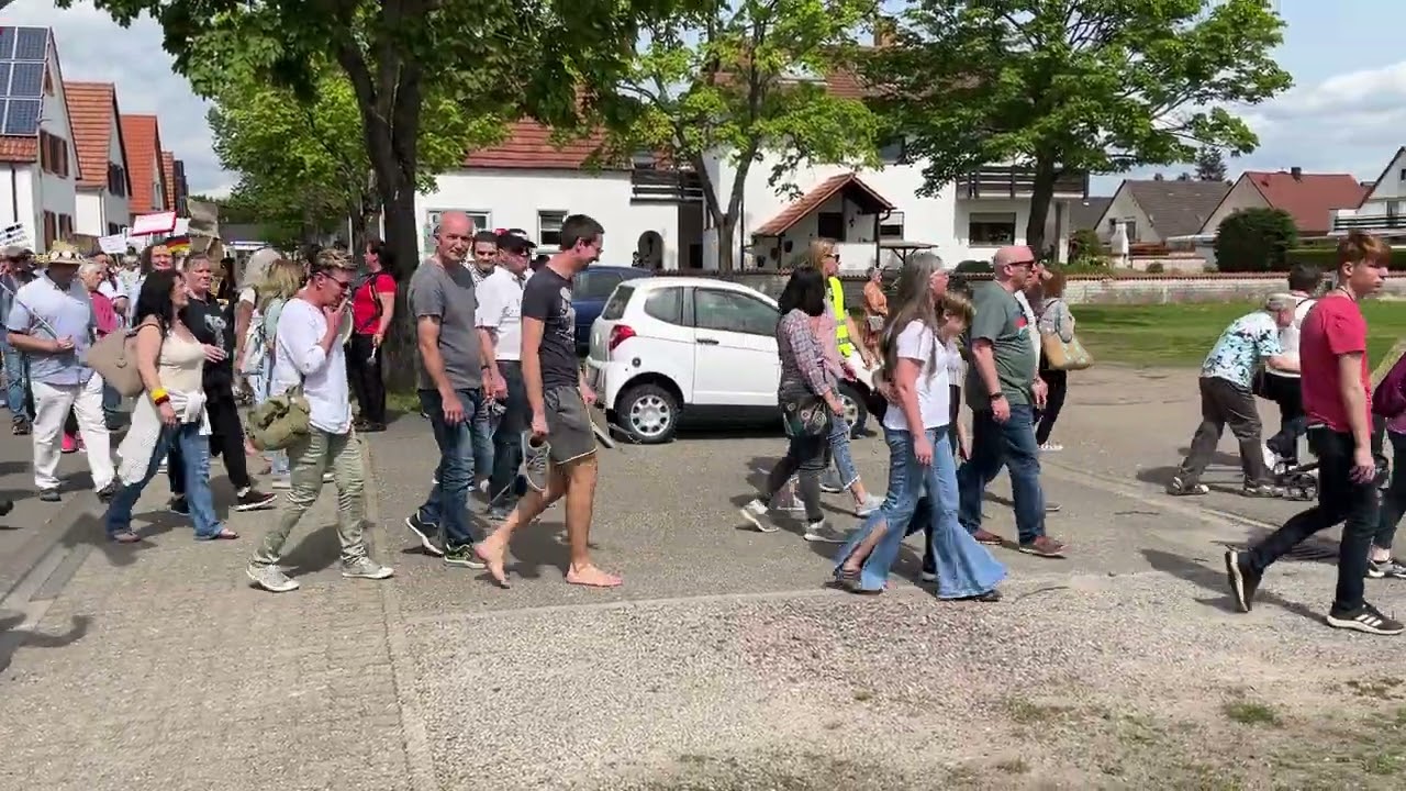 DEMO Bellheim Pfalz Trommeln mit Wolfgang Burkard 14.04.2024