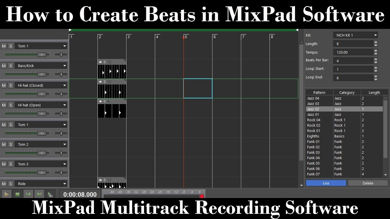 How to Create Beats Using MixPad Multitrack Recording Software #beats #beatmaker  #audiorecorder