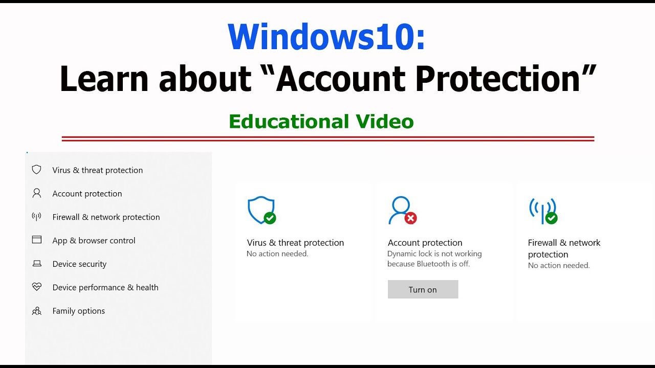 Windows10: Learn about Account Protection 2023