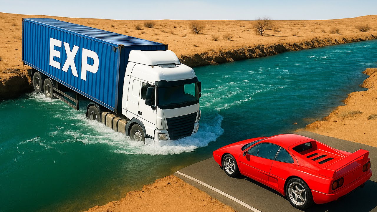 Cars vs DEEP and Fast Flowing River #2 - BeamNG.drive Fails & Crashes 2025!