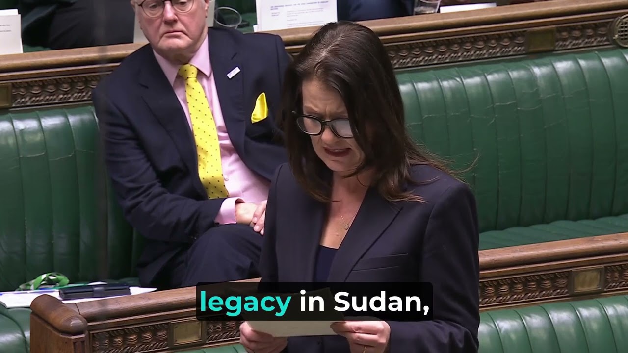 Monica Harding MP pushes the Foreign Secretary on Sudan 5th Feburary