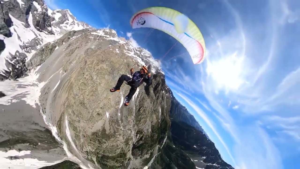 Ascension Pelvoux et Décollage en parapente de la Bosse de Sialouze - Massif des Ecrins
