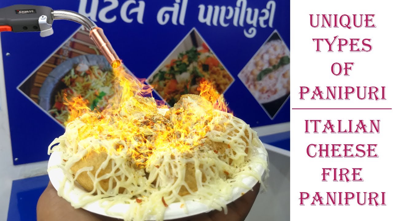 Italian Cheese Fire Panipuri | Pan shot | Unique types of Panipuri | Indian Street Food