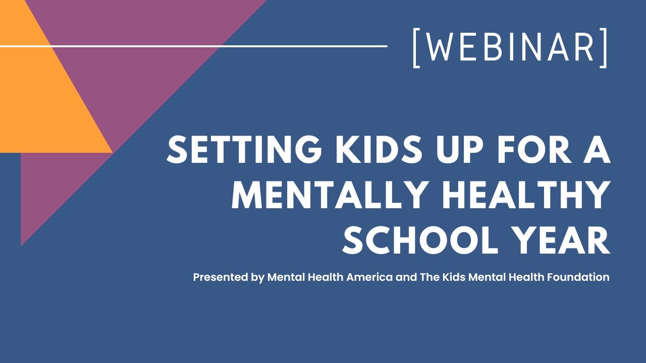 Setting kids up for a mentally healthy school year