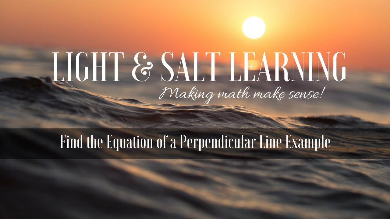 GED Math: Find the Equation of a Perpendicular Line