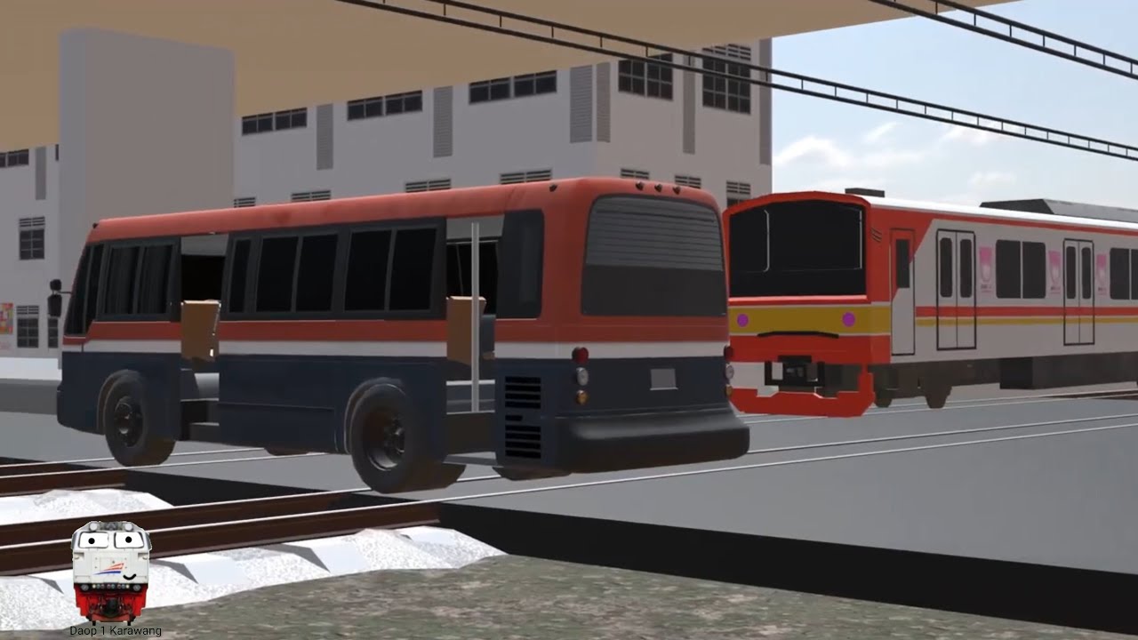 Metromini tertabrak KRL